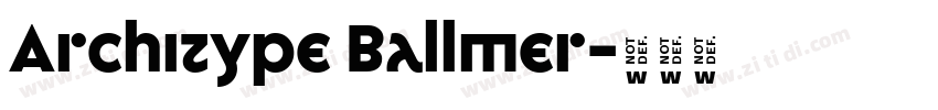 Architype Ballmer字体转换